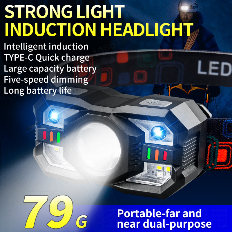 LED Induction Headlamp USB Cha - Running Headlamp recension och pris